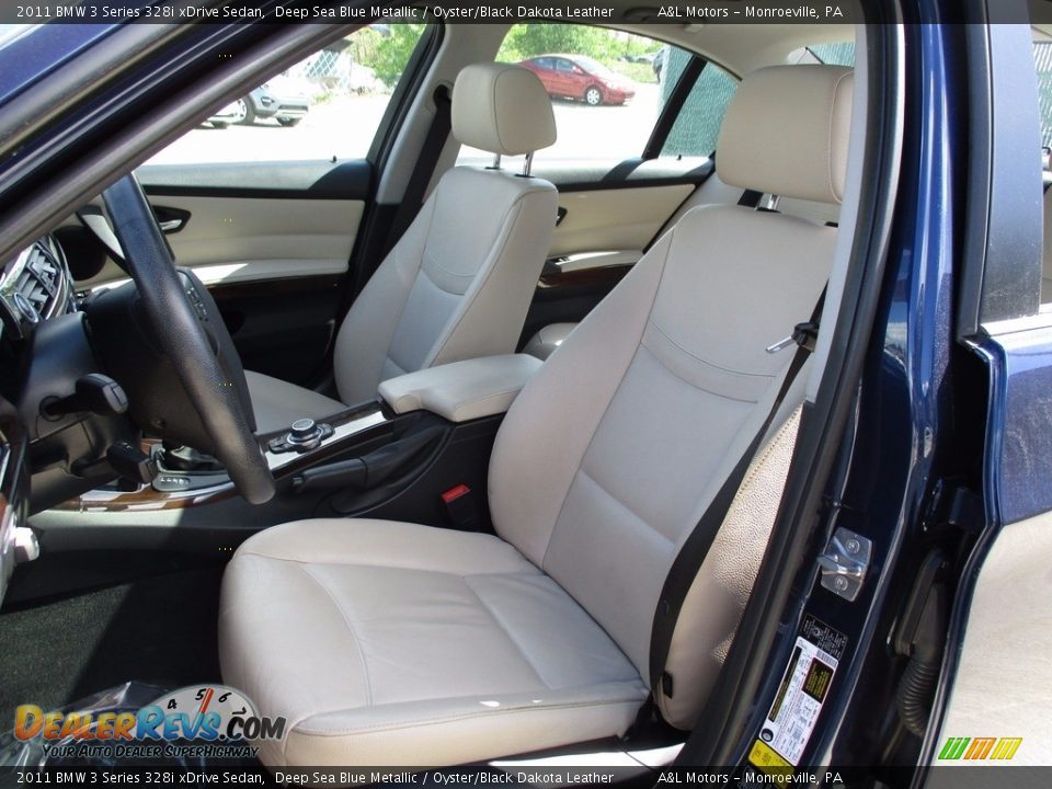 2011 BMW 3 Series 328i xDrive Sedan Deep Sea Blue Metallic / Oyster/Black Dakota Leather Photo #14