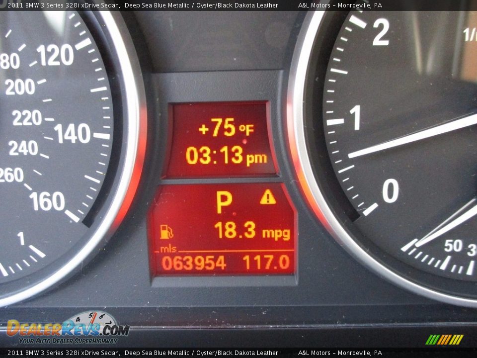 2011 BMW 3 Series 328i xDrive Sedan Deep Sea Blue Metallic / Oyster/Black Dakota Leather Photo #20