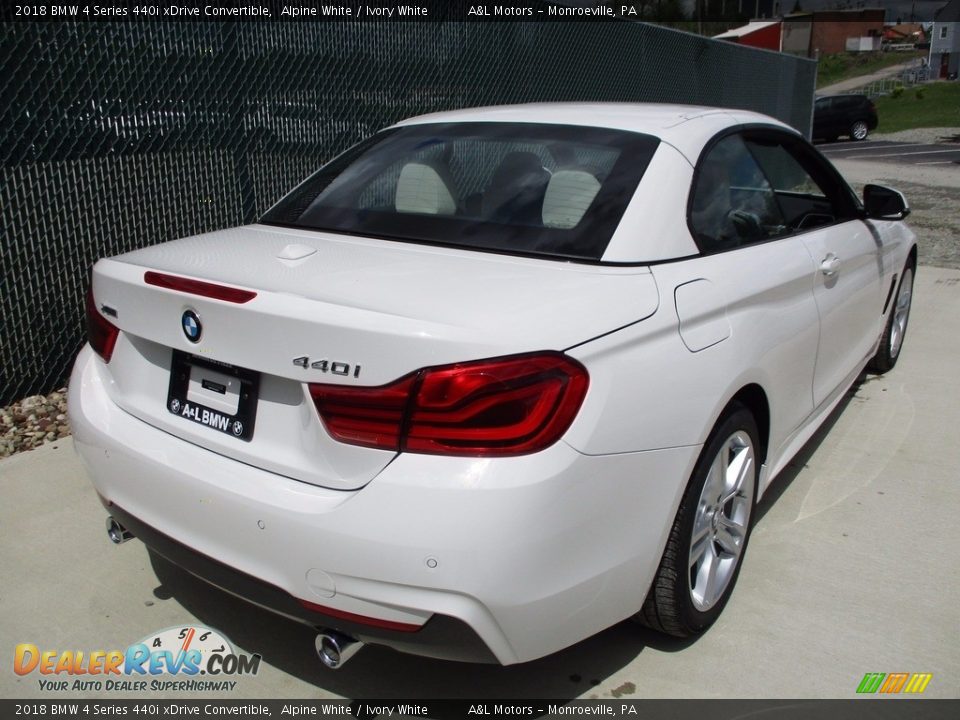 2018 BMW 4 Series 440i xDrive Convertible Alpine White / Ivory White Photo #4