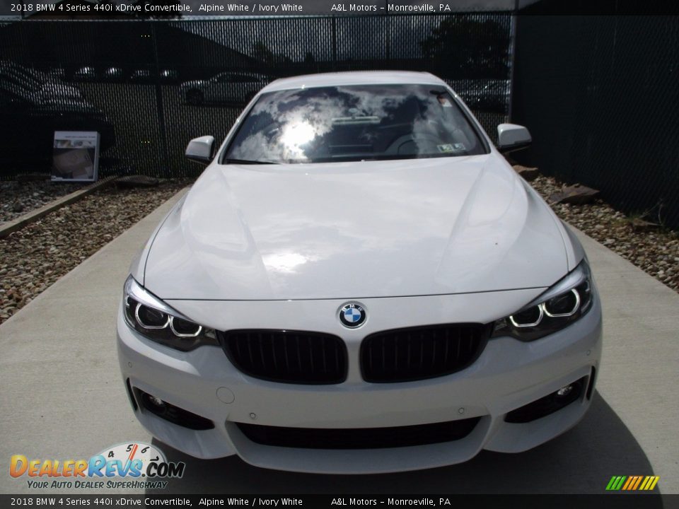 2018 BMW 4 Series 440i xDrive Convertible Alpine White / Ivory White Photo #6