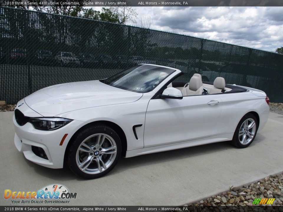 2018 BMW 4 Series 440i xDrive Convertible Alpine White / Ivory White Photo #8