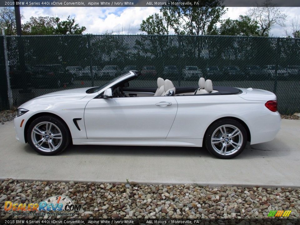 2018 BMW 4 Series 440i xDrive Convertible Alpine White / Ivory White Photo #9