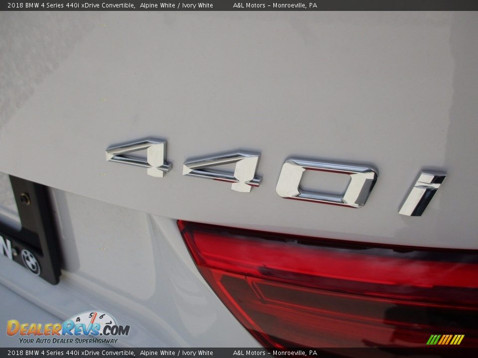 2018 BMW 4 Series 440i xDrive Convertible Alpine White / Ivory White Photo #12