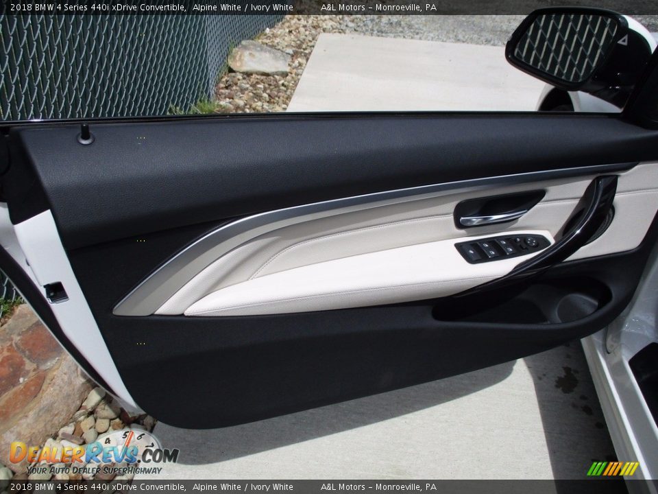 2018 BMW 4 Series 440i xDrive Convertible Alpine White / Ivory White Photo #13