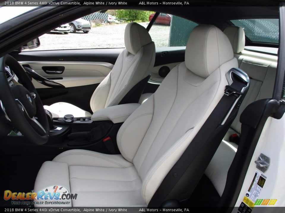 2018 BMW 4 Series 440i xDrive Convertible Alpine White / Ivory White Photo #14
