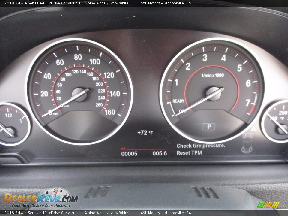 2018 BMW 4 Series 440i xDrive Convertible Alpine White / Ivory White Photo #20