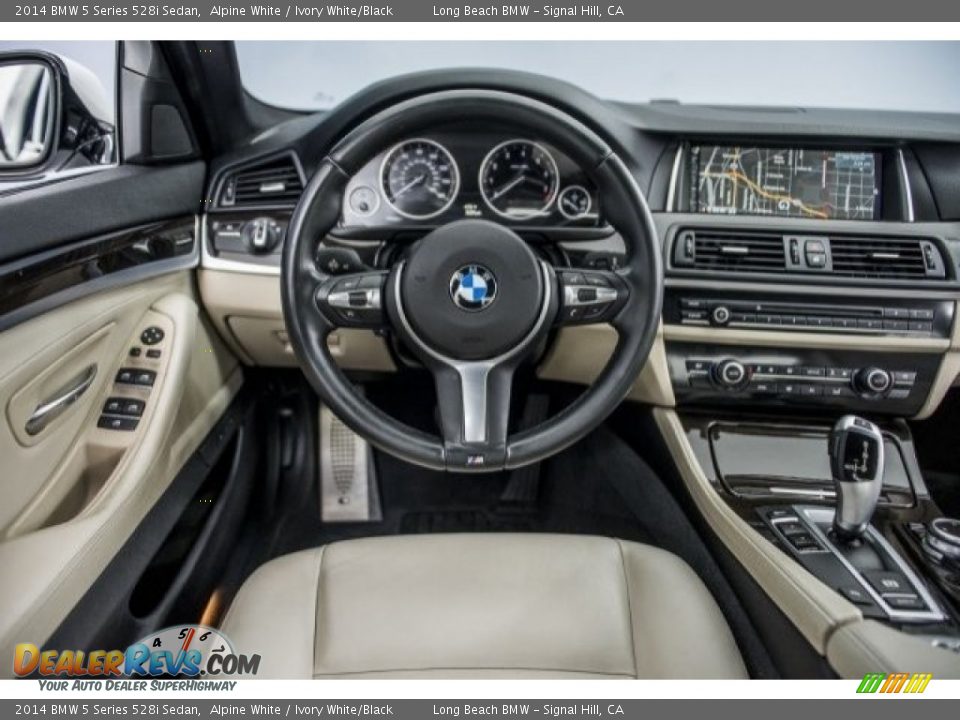 2014 BMW 5 Series 528i Sedan Alpine White / Ivory White/Black Photo #4