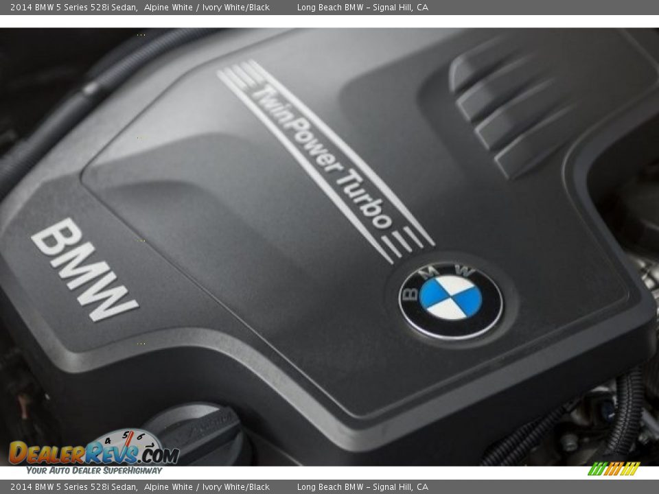 2014 BMW 5 Series 528i Sedan Alpine White / Ivory White/Black Photo #24
