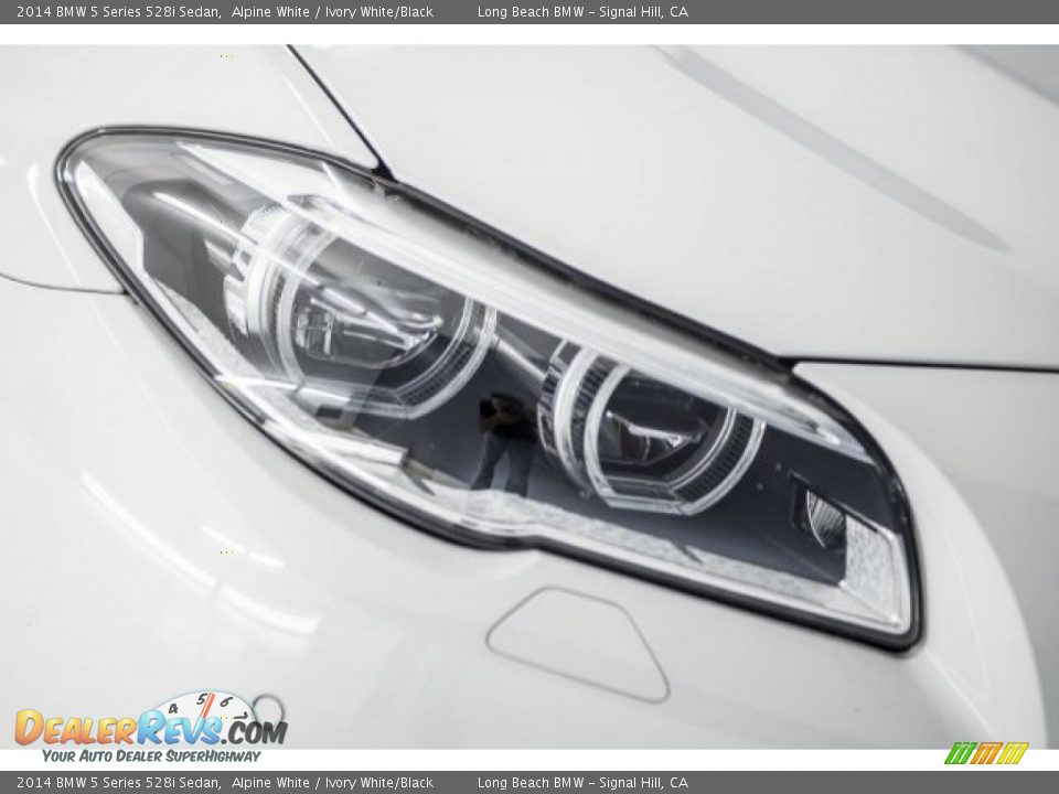 2014 BMW 5 Series 528i Sedan Alpine White / Ivory White/Black Photo #25