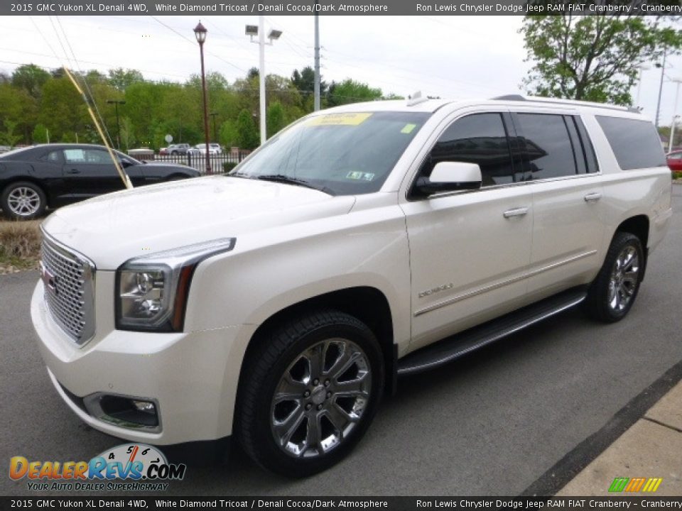 2015 GMC Yukon XL Denali 4WD White Diamond Tricoat / Denali Cocoa/Dark Atmosphere Photo #6