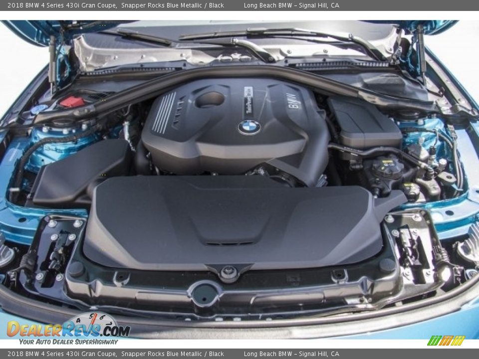 2018 BMW 4 Series 430i Gran Coupe Snapper Rocks Blue Metallic / Black Photo #8