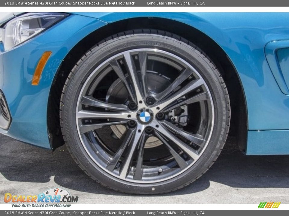 2018 BMW 4 Series 430i Gran Coupe Snapper Rocks Blue Metallic / Black Photo #9