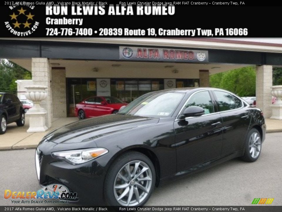 2017 Alfa Romeo Giulia AWD Vulcano Black Metallic / Black Photo #1