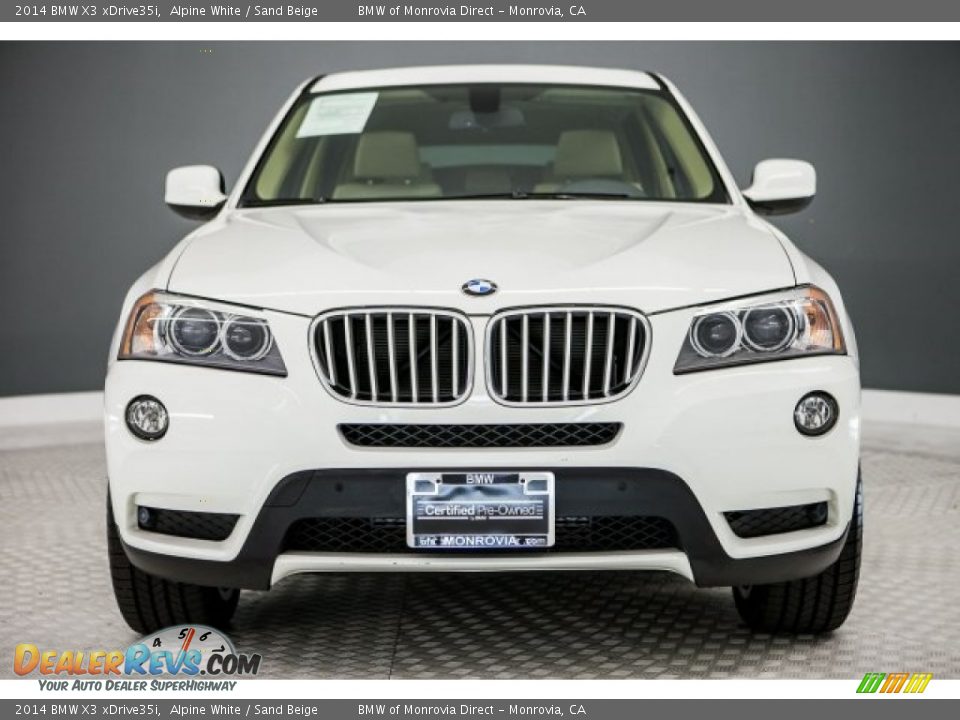 2014 BMW X3 xDrive35i Alpine White / Sand Beige Photo #2