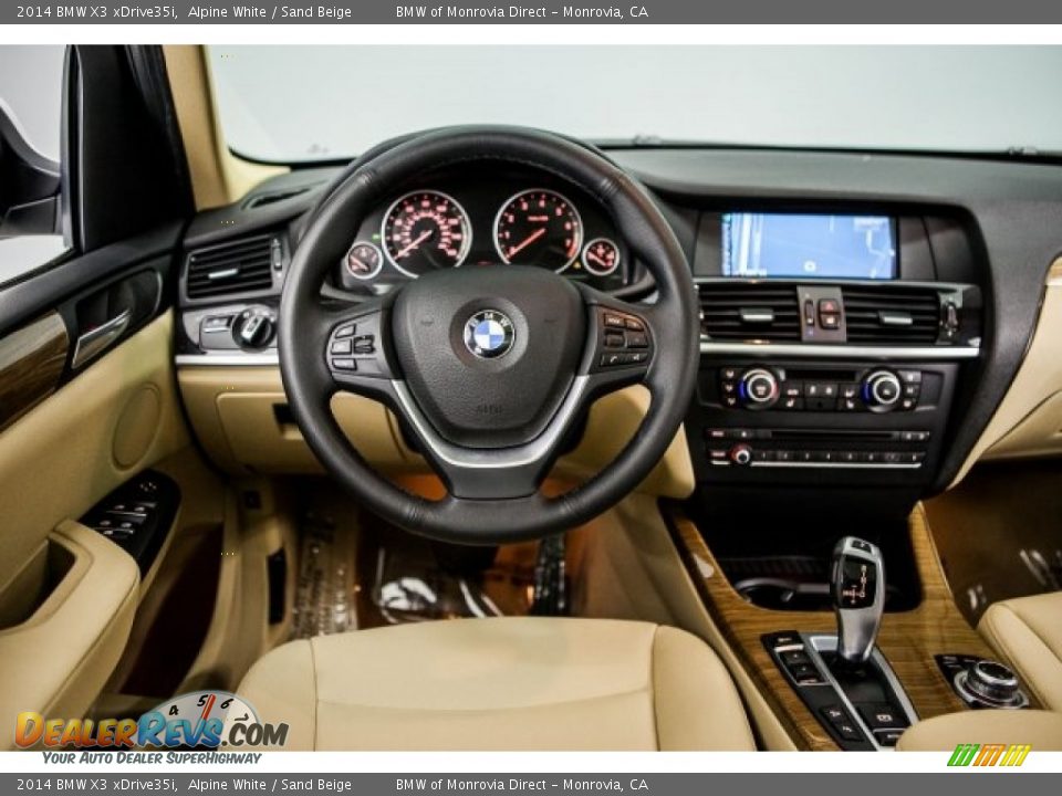 2014 BMW X3 xDrive35i Alpine White / Sand Beige Photo #4