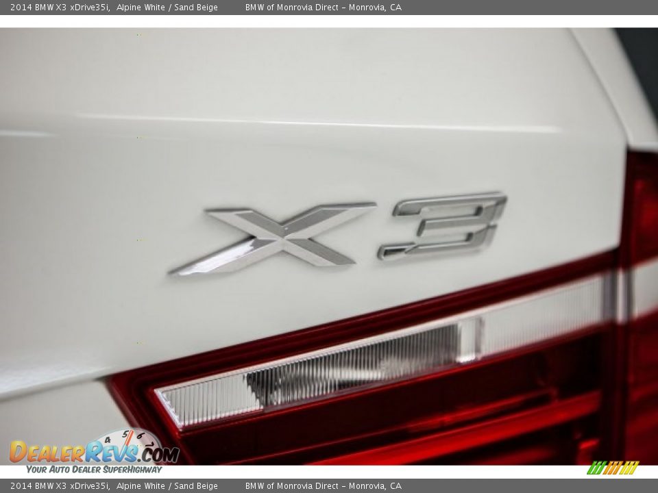 2014 BMW X3 xDrive35i Alpine White / Sand Beige Photo #7