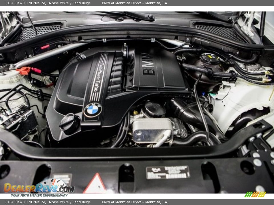 2014 BMW X3 xDrive35i Alpine White / Sand Beige Photo #9