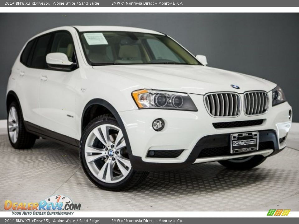 2014 BMW X3 xDrive35i Alpine White / Sand Beige Photo #12
