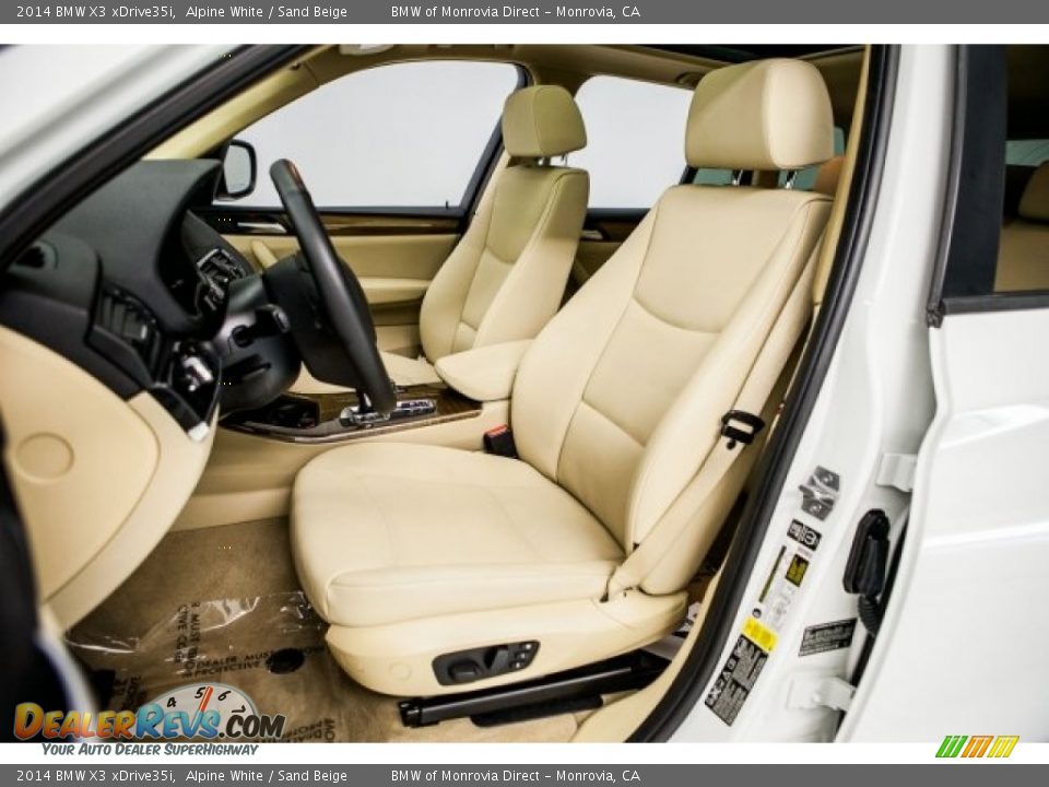 2014 BMW X3 xDrive35i Alpine White / Sand Beige Photo #16