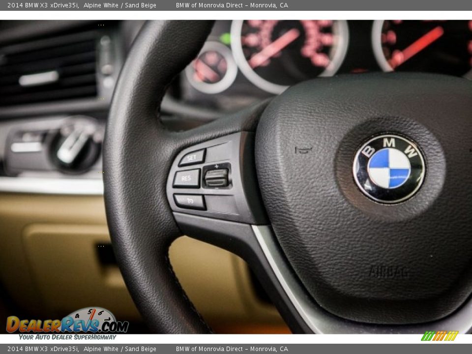 2014 BMW X3 xDrive35i Alpine White / Sand Beige Photo #17