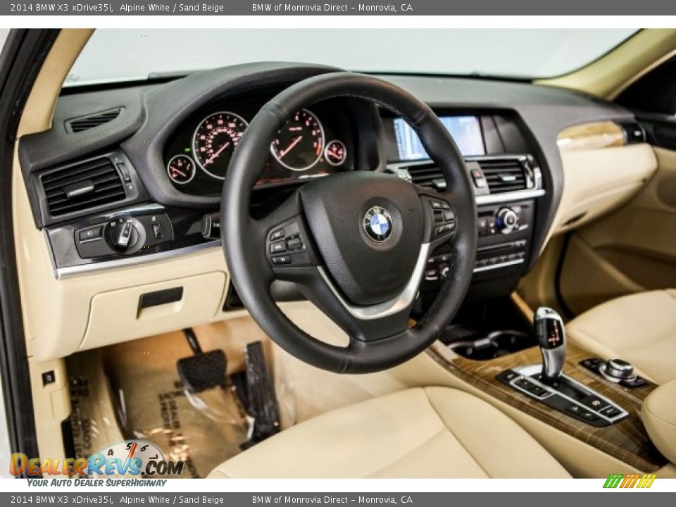 2014 BMW X3 xDrive35i Alpine White / Sand Beige Photo #20