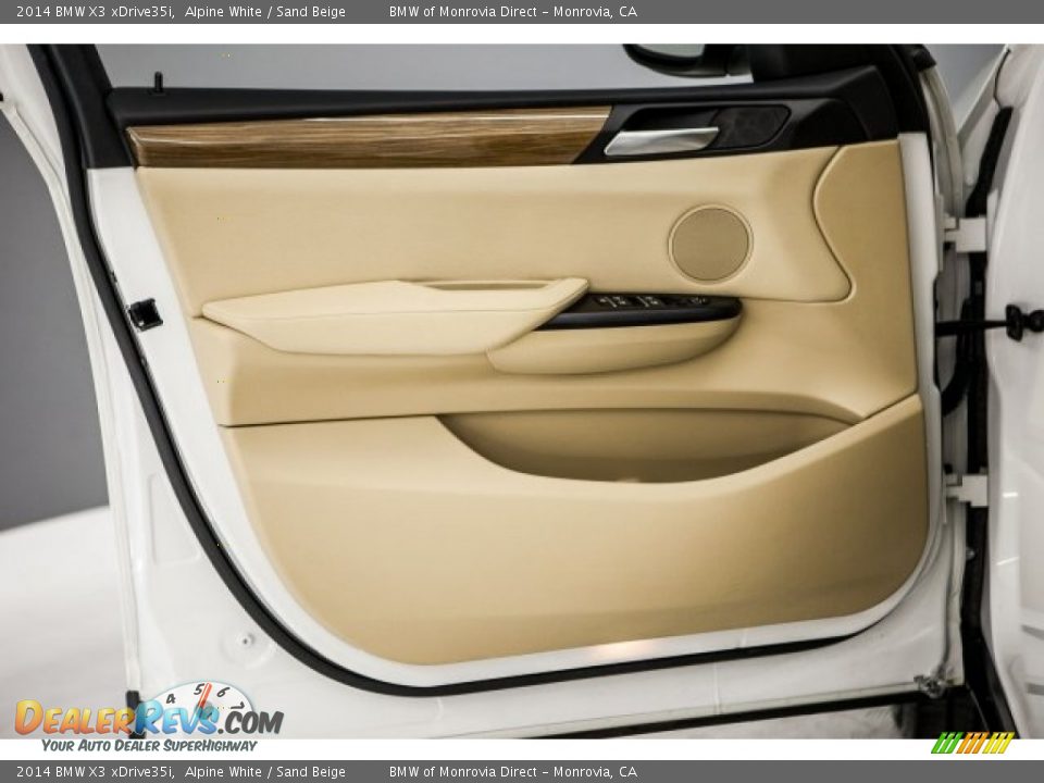2014 BMW X3 xDrive35i Alpine White / Sand Beige Photo #23