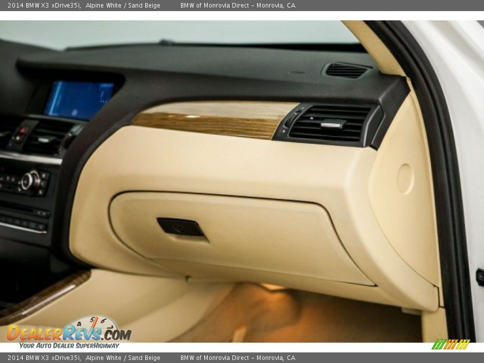 2014 BMW X3 xDrive35i Alpine White / Sand Beige Photo #25