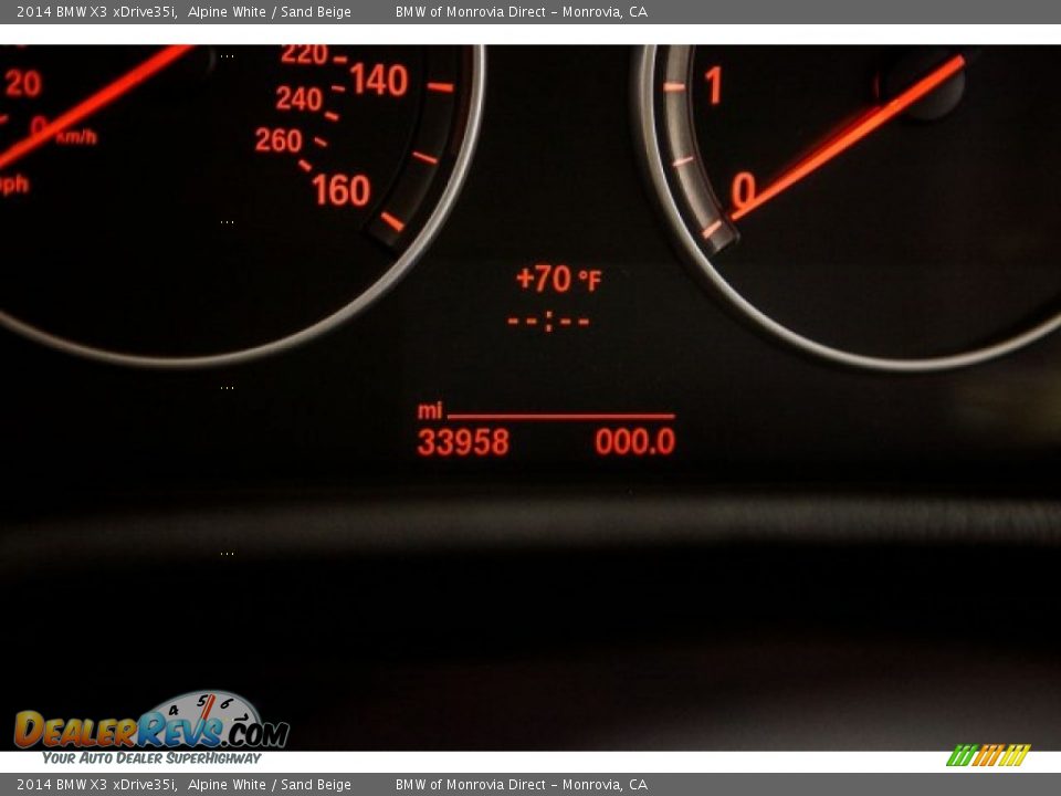 2014 BMW X3 xDrive35i Alpine White / Sand Beige Photo #31
