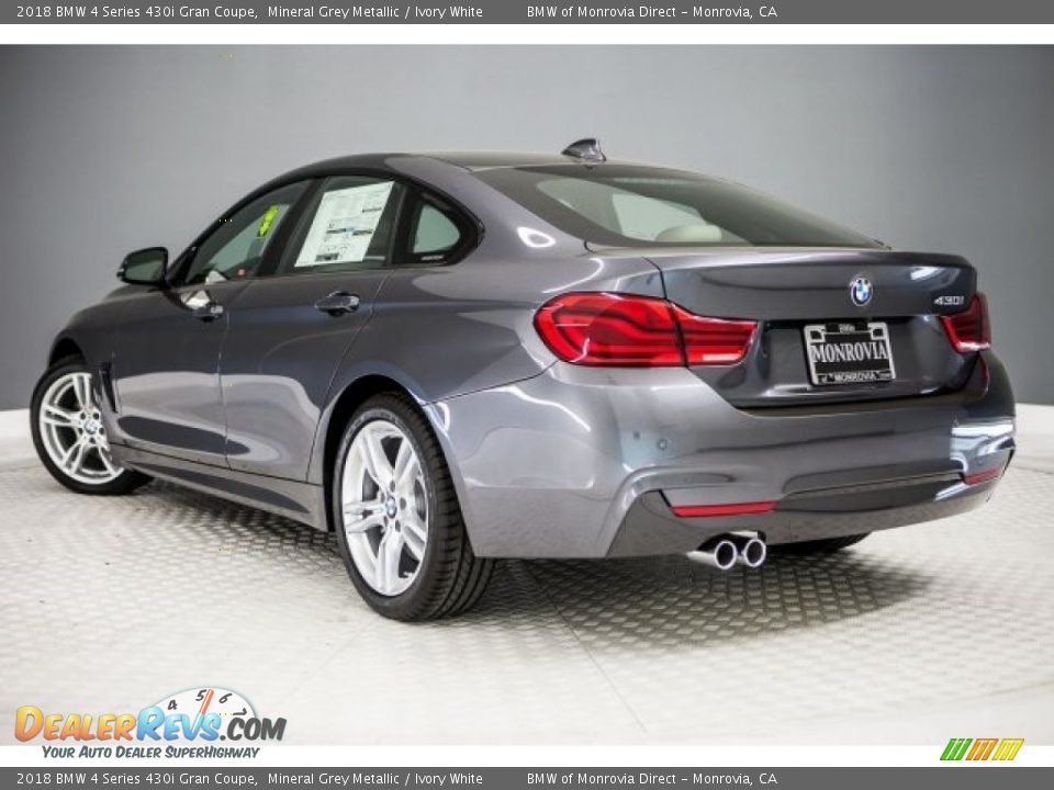 2018 BMW 4 Series 430i Gran Coupe Mineral Grey Metallic / Ivory White Photo #3