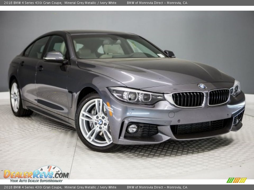 2018 BMW 4 Series 430i Gran Coupe Mineral Grey Metallic / Ivory White Photo #12
