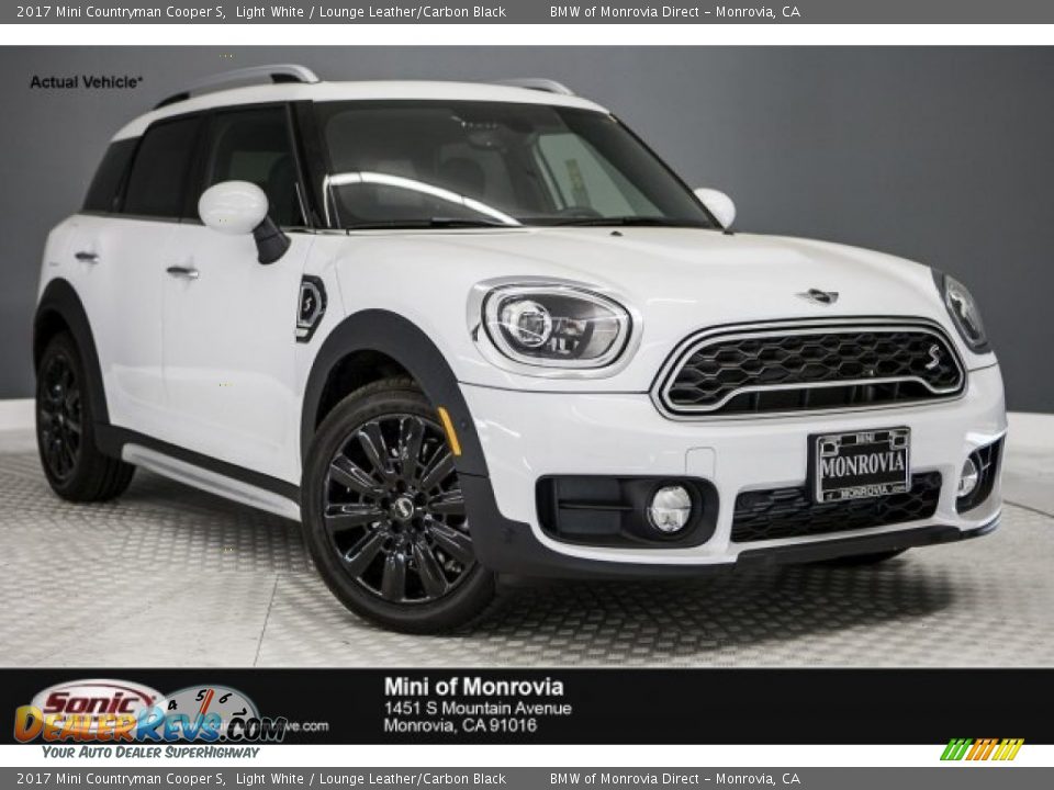 2017 Mini Countryman Cooper S Light White / Lounge Leather/Carbon Black Photo #1