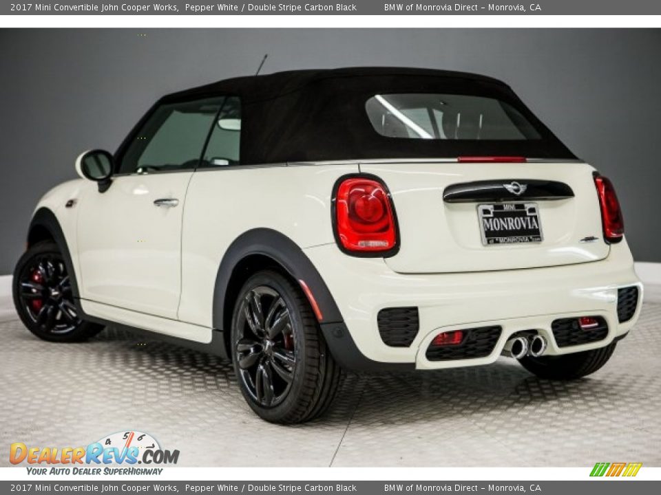 2017 Mini Convertible John Cooper Works Pepper White / Double Stripe Carbon Black Photo #3