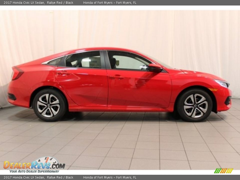 2017 Honda Civic LX Sedan Rallye Red / Black Photo #3
