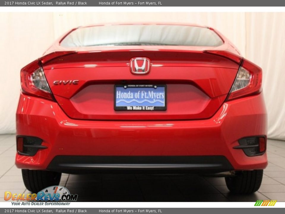 2017 Honda Civic LX Sedan Rallye Red / Black Photo #9