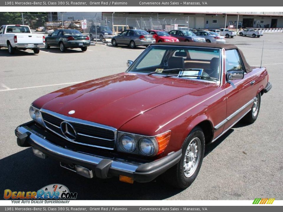 1981 Mercedes-Benz SL Class 380 SL Roadster Orient Red / Palomino Photo #1