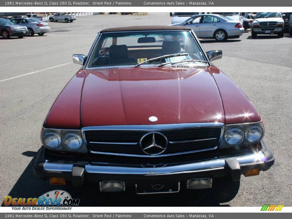 1981 Mercedes-Benz SL Class 380 SL Roadster Orient Red / Palomino Photo #2