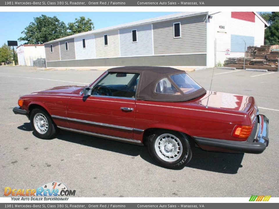 1981 Mercedes-Benz SL Class 380 SL Roadster Orient Red / Palomino Photo #3