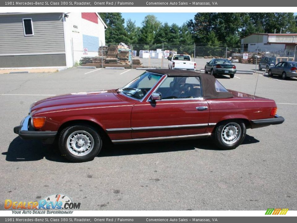 1981 Mercedes-Benz SL Class 380 SL Roadster Orient Red / Palomino Photo #4