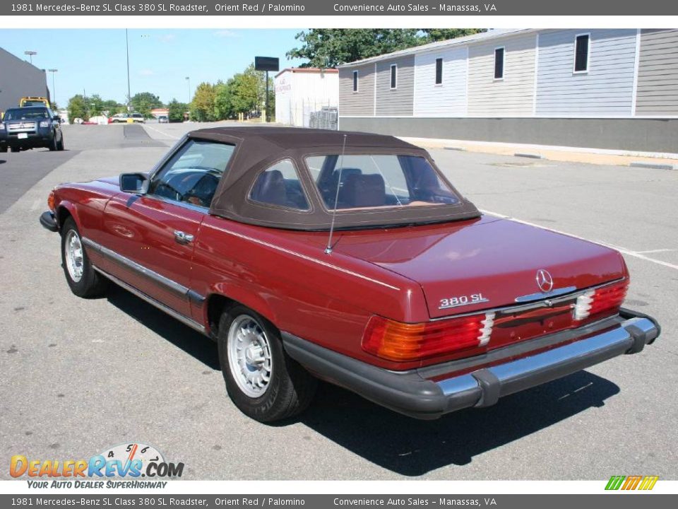 1981 Mercedes-Benz SL Class 380 SL Roadster Orient Red / Palomino Photo #5