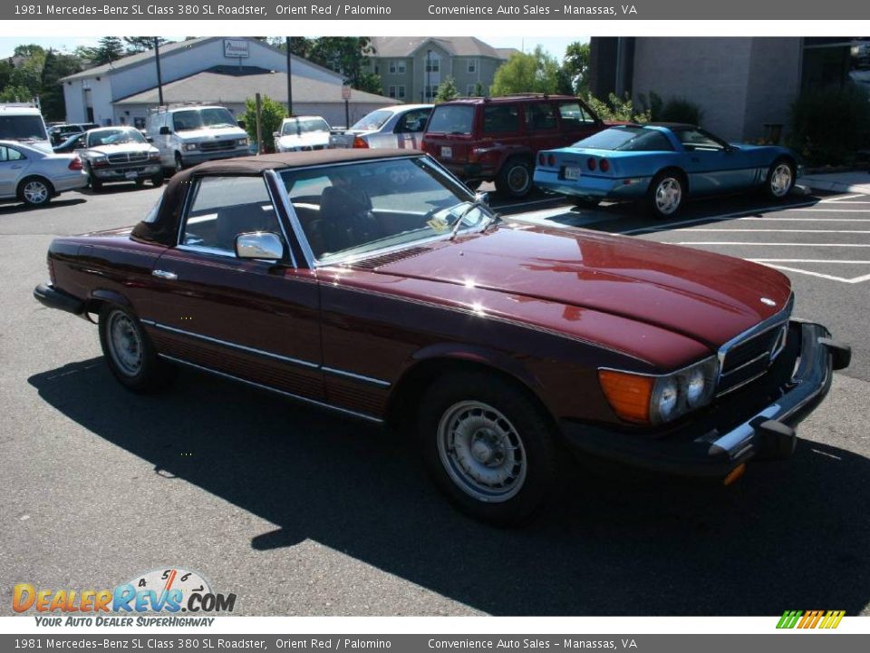 1981 Mercedes-Benz SL Class 380 SL Roadster Orient Red / Palomino Photo #9