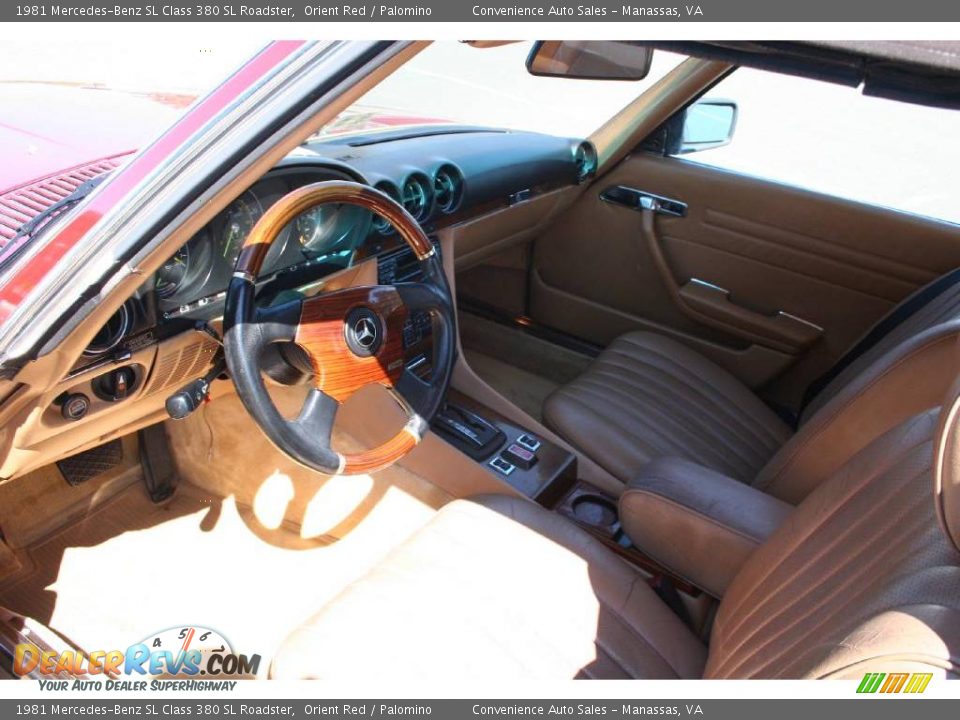 1981 Mercedes-Benz SL Class 380 SL Roadster Orient Red / Palomino Photo #11