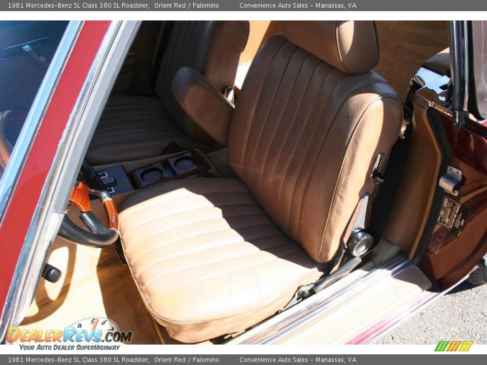 1981 Mercedes-Benz SL Class 380 SL Roadster Orient Red / Palomino Photo #13