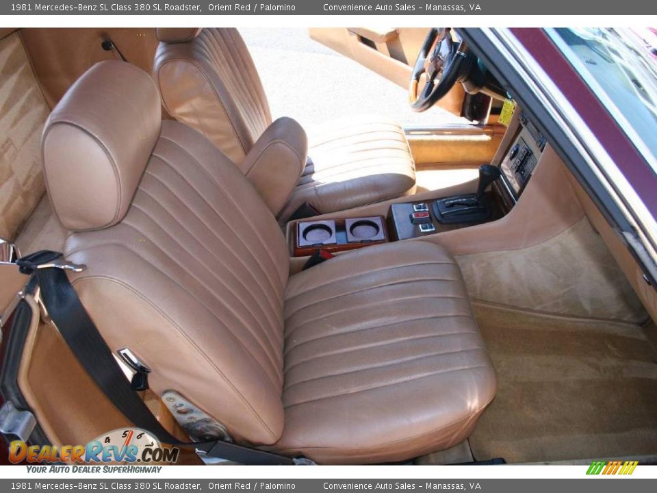 1981 Mercedes-Benz SL Class 380 SL Roadster Orient Red / Palomino Photo #14