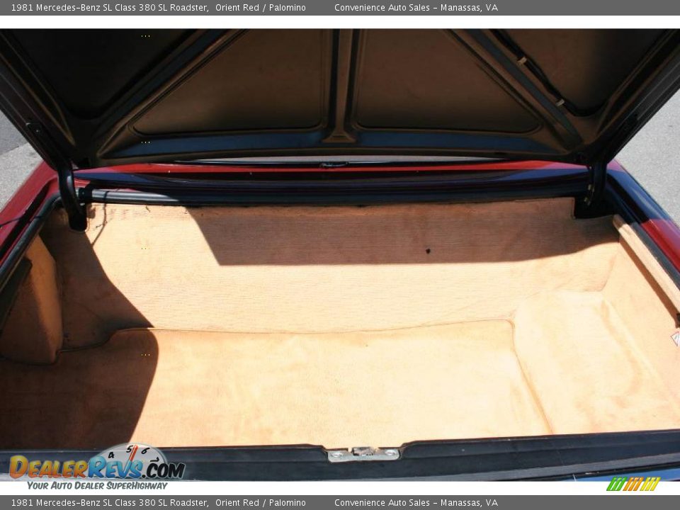 1981 Mercedes-Benz SL Class 380 SL Roadster Orient Red / Palomino Photo #18