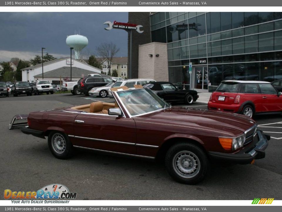 1981 Mercedes-Benz SL Class 380 SL Roadster Orient Red / Palomino Photo #27