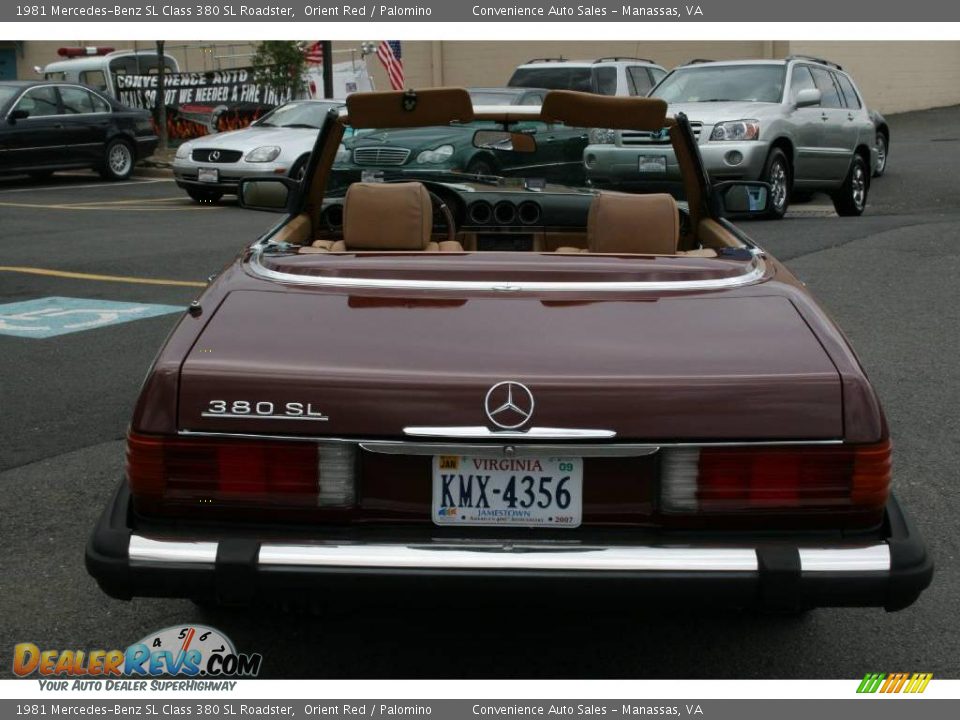 1981 Mercedes-Benz SL Class 380 SL Roadster Orient Red / Palomino Photo #30