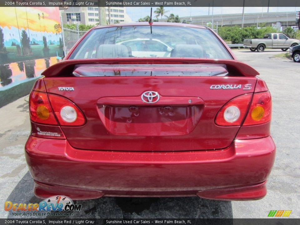 2004 Toyota Corolla S Impulse Red / Light Gray Photo #5