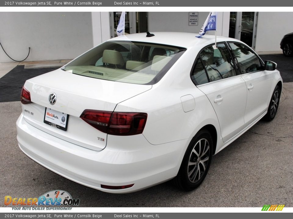 2017 Volkswagen Jetta SE Pure White / Cornsilk Beige Photo #9