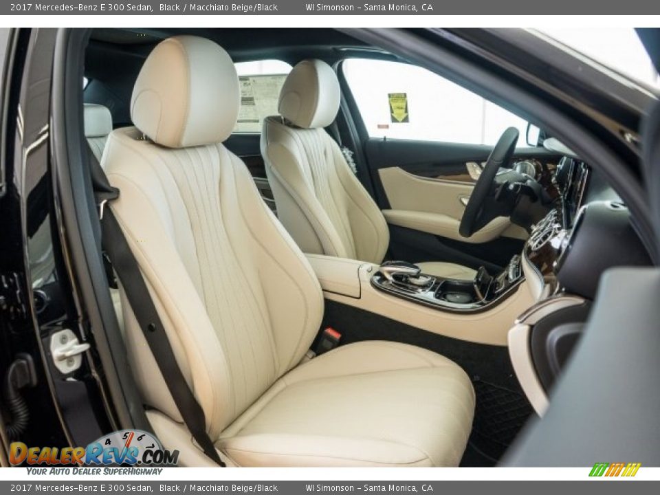 2017 Mercedes-Benz E 300 Sedan Black / Macchiato Beige/Black Photo #2