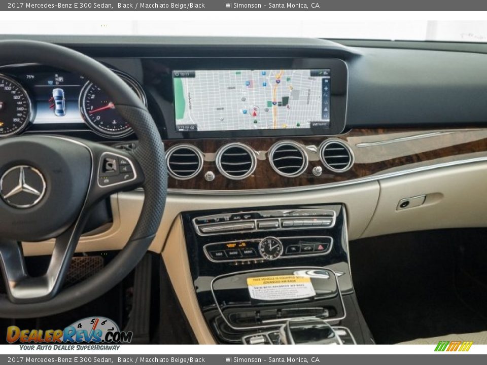 2017 Mercedes-Benz E 300 Sedan Black / Macchiato Beige/Black Photo #5